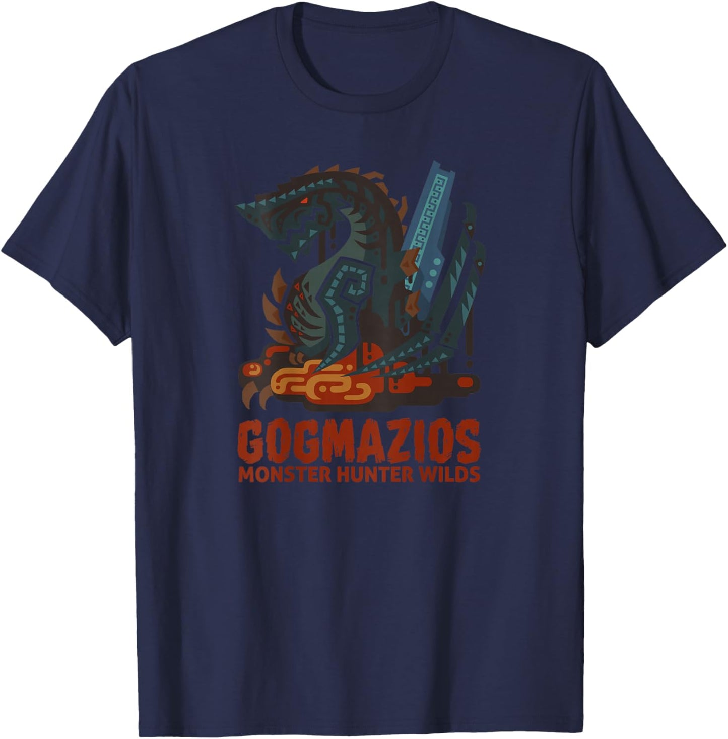 Monster Hunter Wilds Gogmazios Icon BP T-Shirt - T-Shirt | Navy