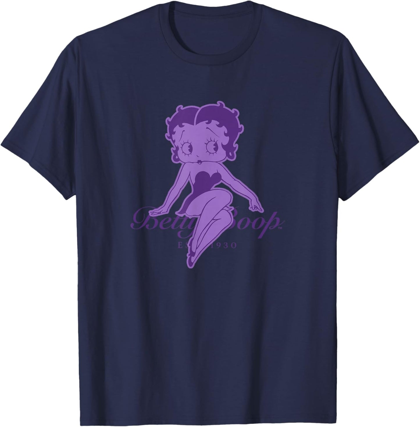 Betty Boop Purple Dreams Betty Classic T-Shirt - T-Shirt | Navy