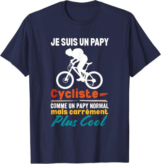 I'm A Grandpa Cycling Bicycle Grandpa Bike T-Shirt - T-Shirt | Navy