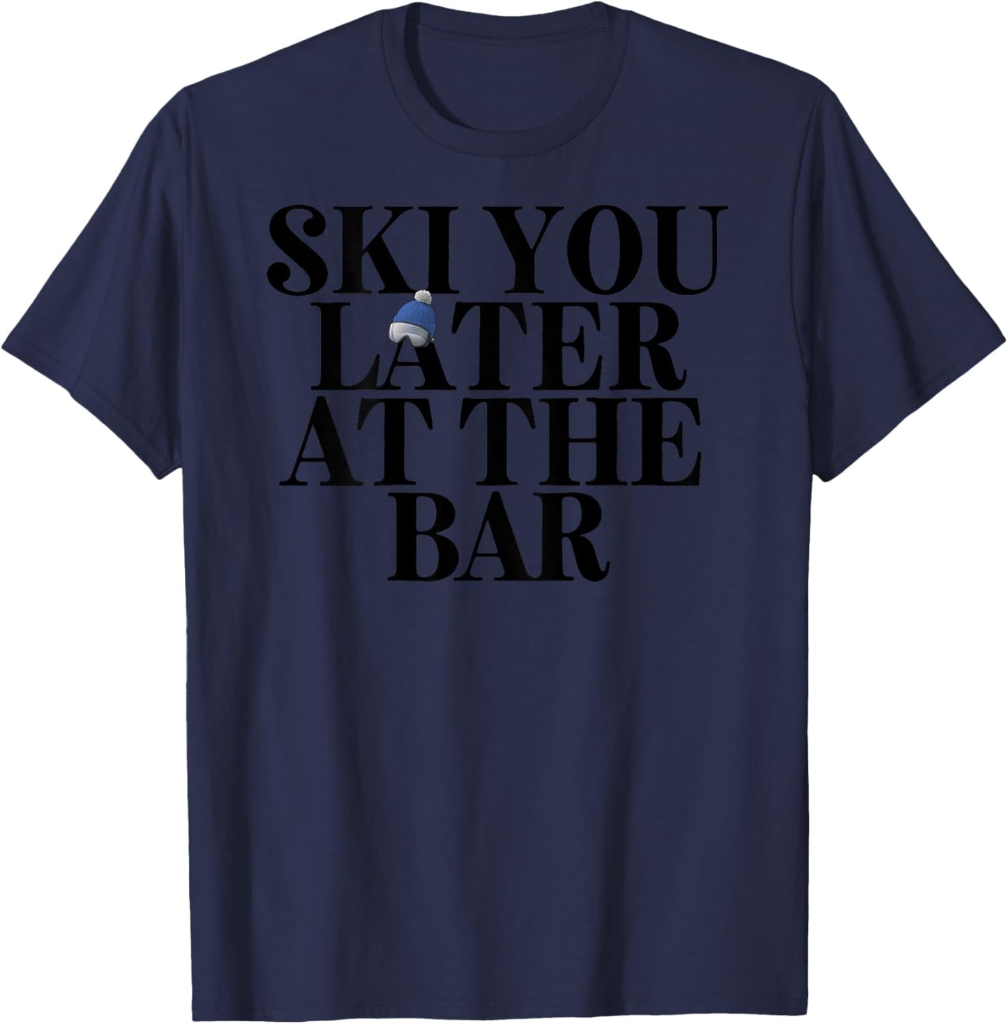 SKI You Later at The Bar X The Ski Club Skier Backprint T-Shirt - T-Shirt | Navy