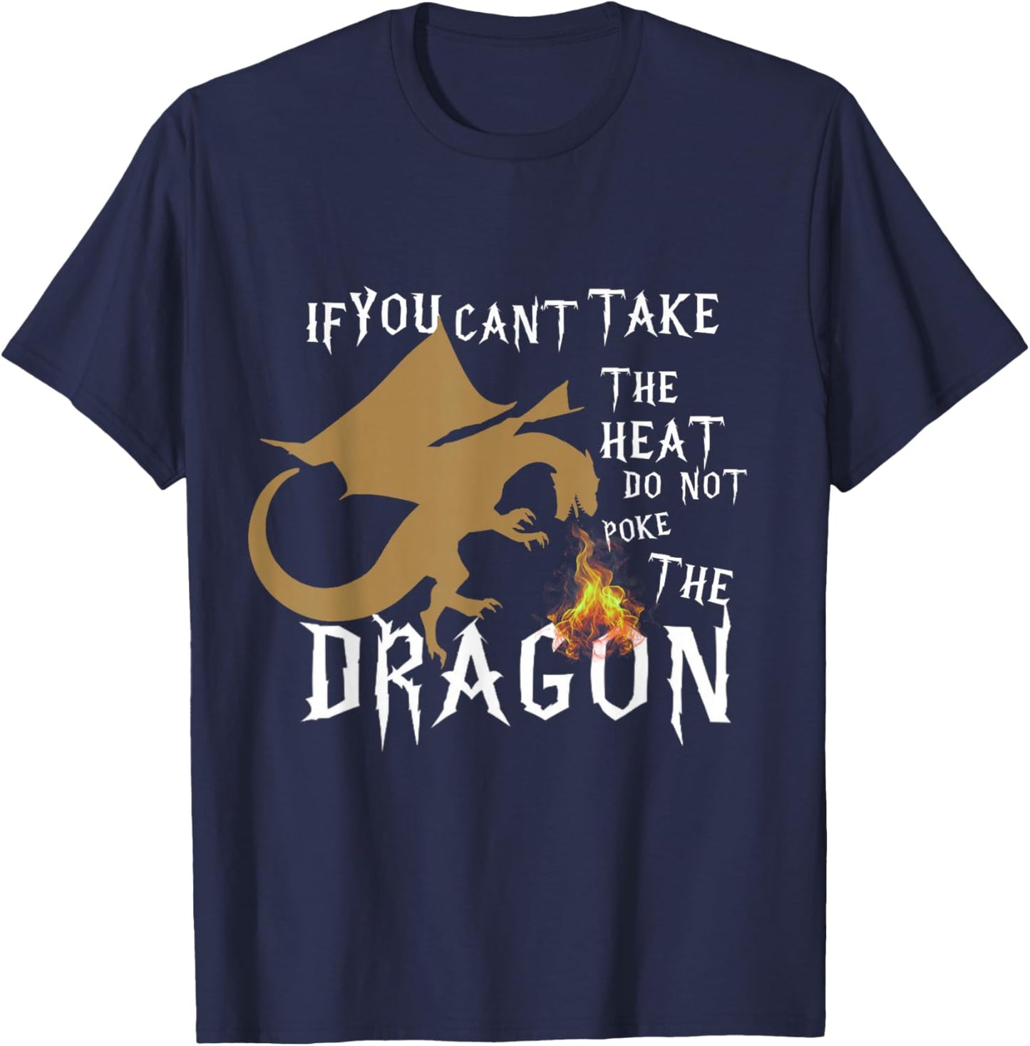 Flying Mythical Creature Cool Dragon Lovers Design T-Shirt - T-Shirt | Navy
