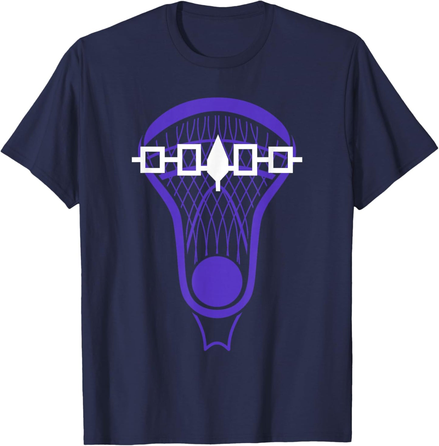 Iroquois Flag Lacrosse Stick Lax Player T-Shirt - T-Shirt | Navy