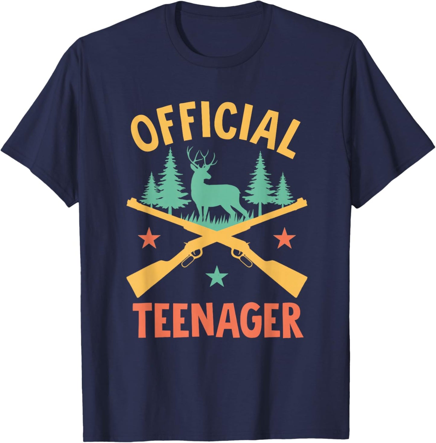 Official Teenager 13th Birthday Hunting 13 Year Old Boy Teen T-Shirt - T-Shirt | Navy