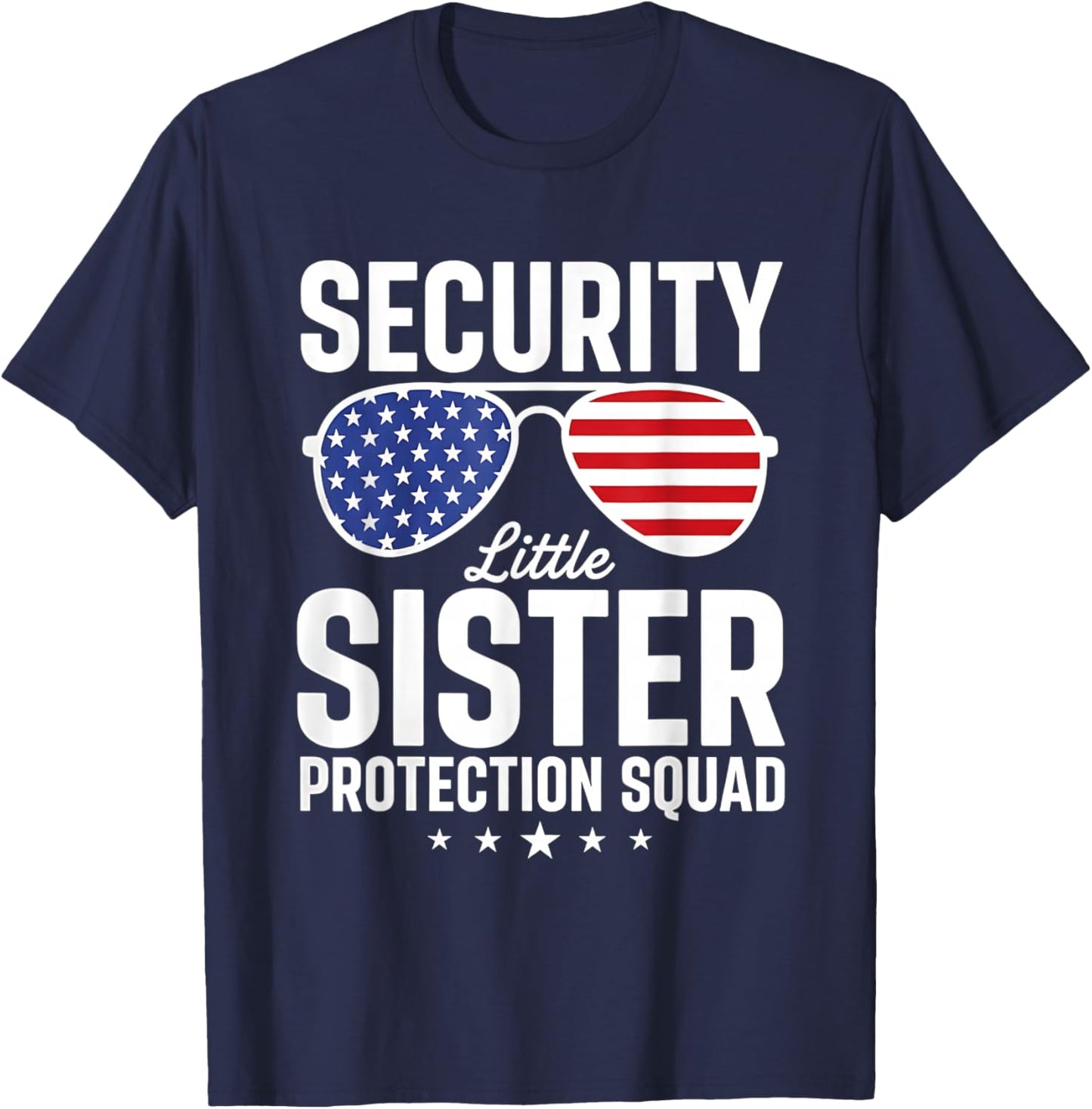 USA Security Lil' Sister Protection Squad T-Shirt - T-Shirt | Navy