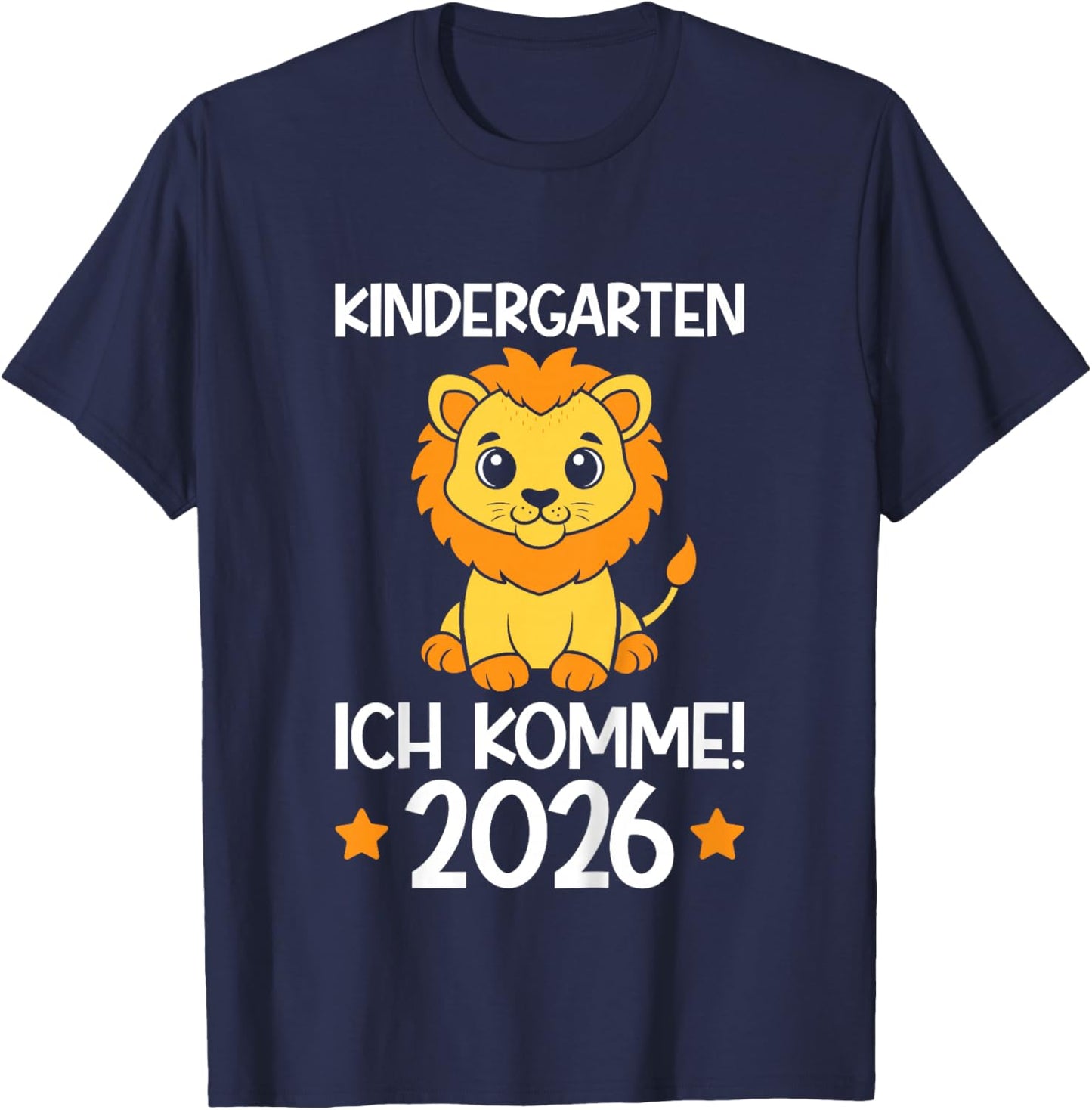Kindergarten I Come 2026 Lion Boys Nursery Child T-Shirt - T-Shirt | Navy