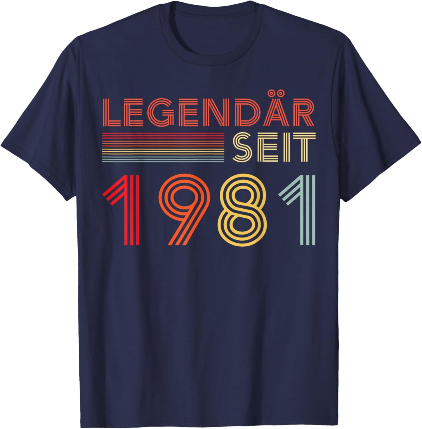 1981 Birthday Man 45th Decoration Funny 45s 45th Birthday T-Shirt - T-Shirt | Navy