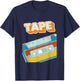 Retro Style 90s Music Tape Cassette with Graffiti Wall Art T-Shirt - T-Shirt | Navy