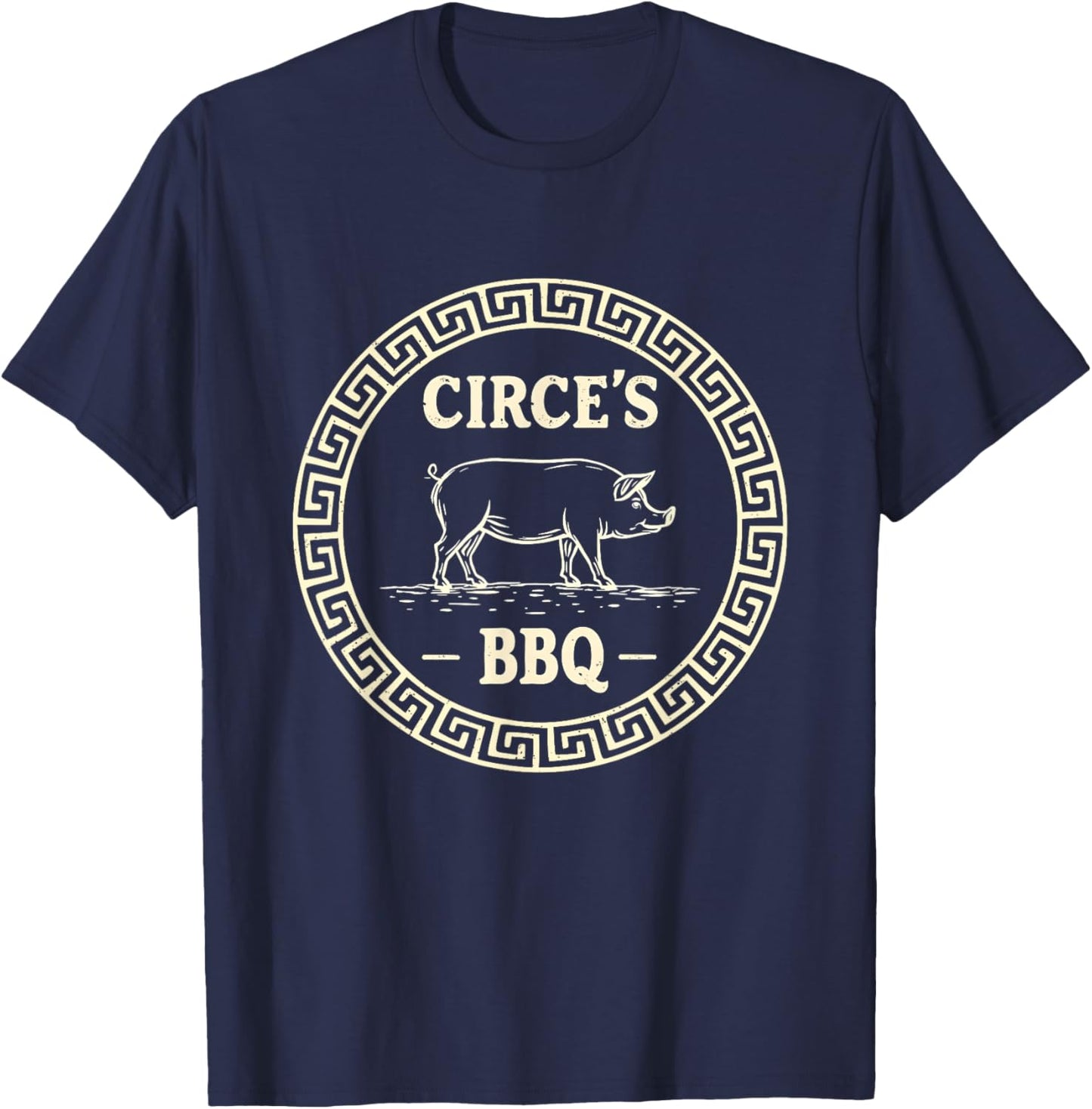 Funny Greek Mythology Circe's BBQ Odyssey T-Shirt - T-Shirt | Navy