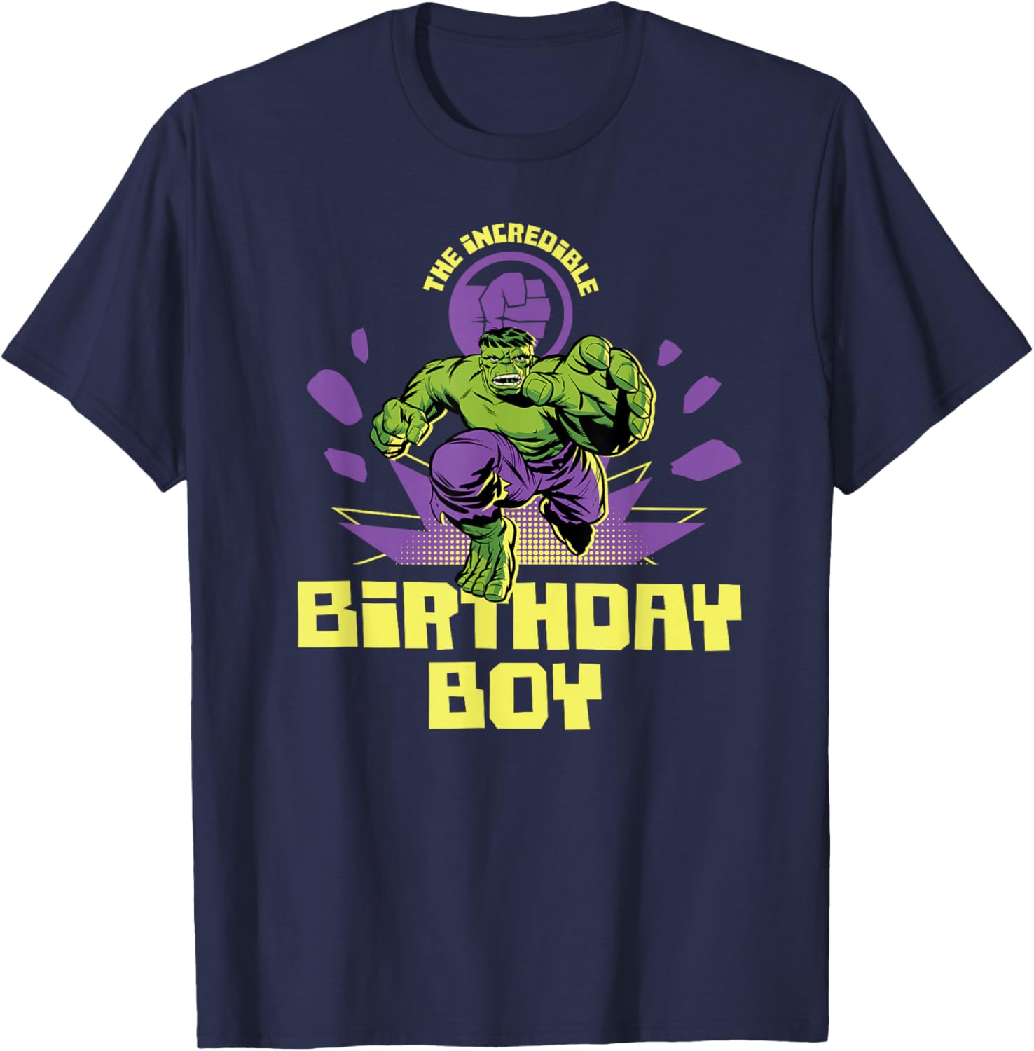 Marvel Super Heroes Hulk The Incredible Birthday Boy Party T-Shirt - T-Shirt | Navy