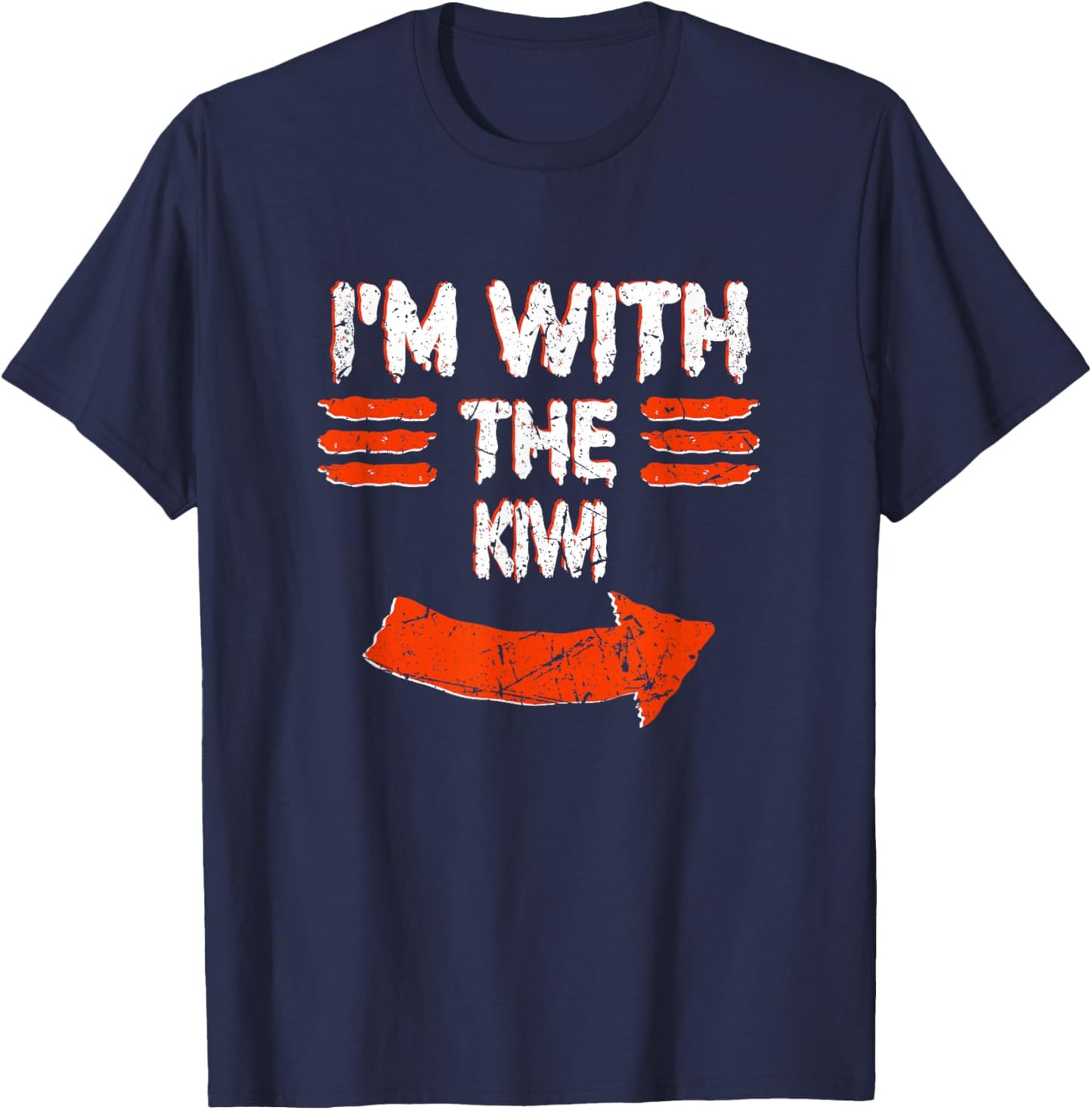 Vintage I'm With the Kiwi Lazy Halloween Costume T-Shirt - T-Shirt | Navy