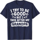 I Take After My Grandpa from Grandpa to Grandson T-Shirt - T-Shirt | Navy