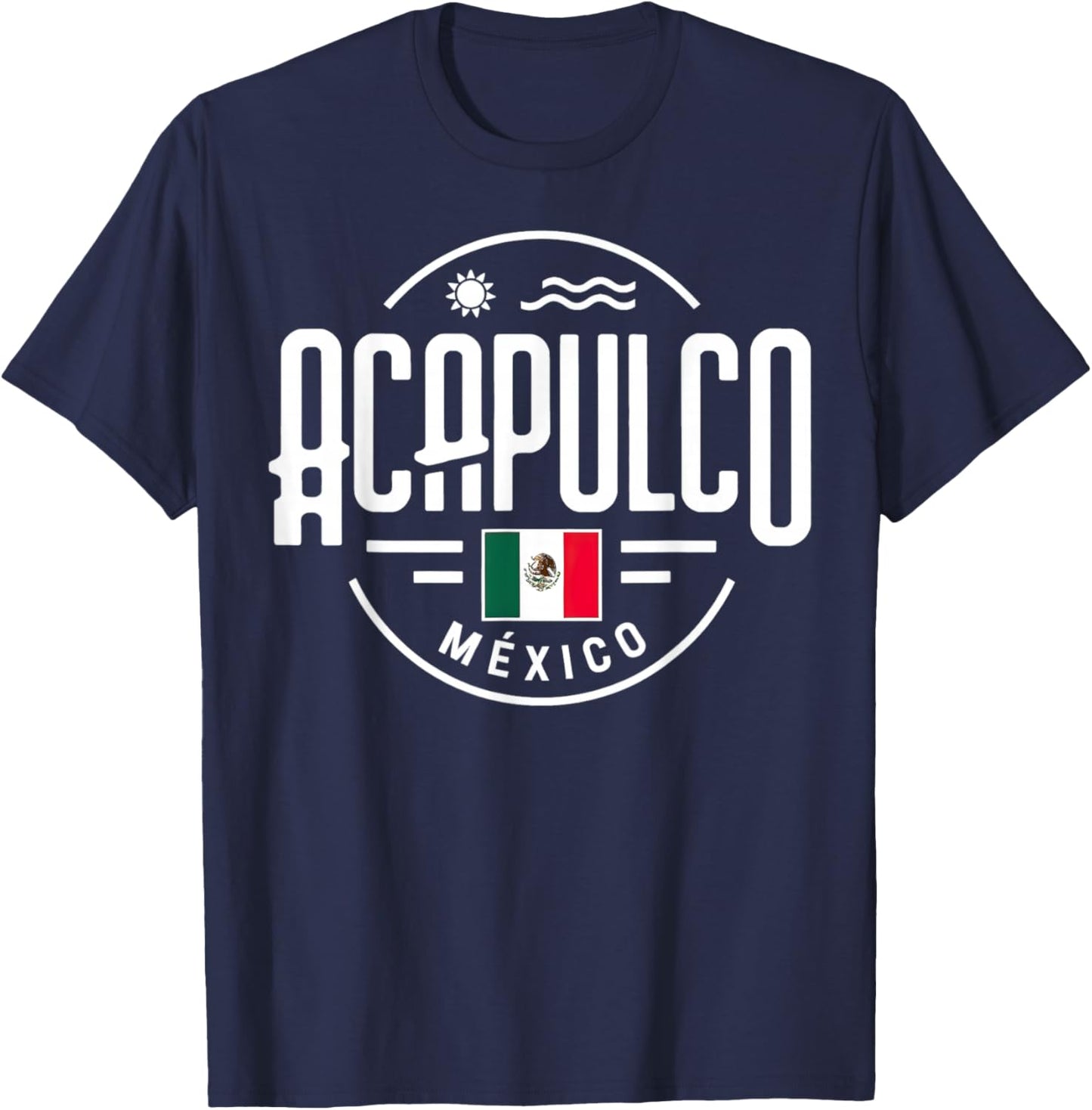 Acapulco México City Mexico Beach Sun T-Shirt - T-Shirt | Navy
