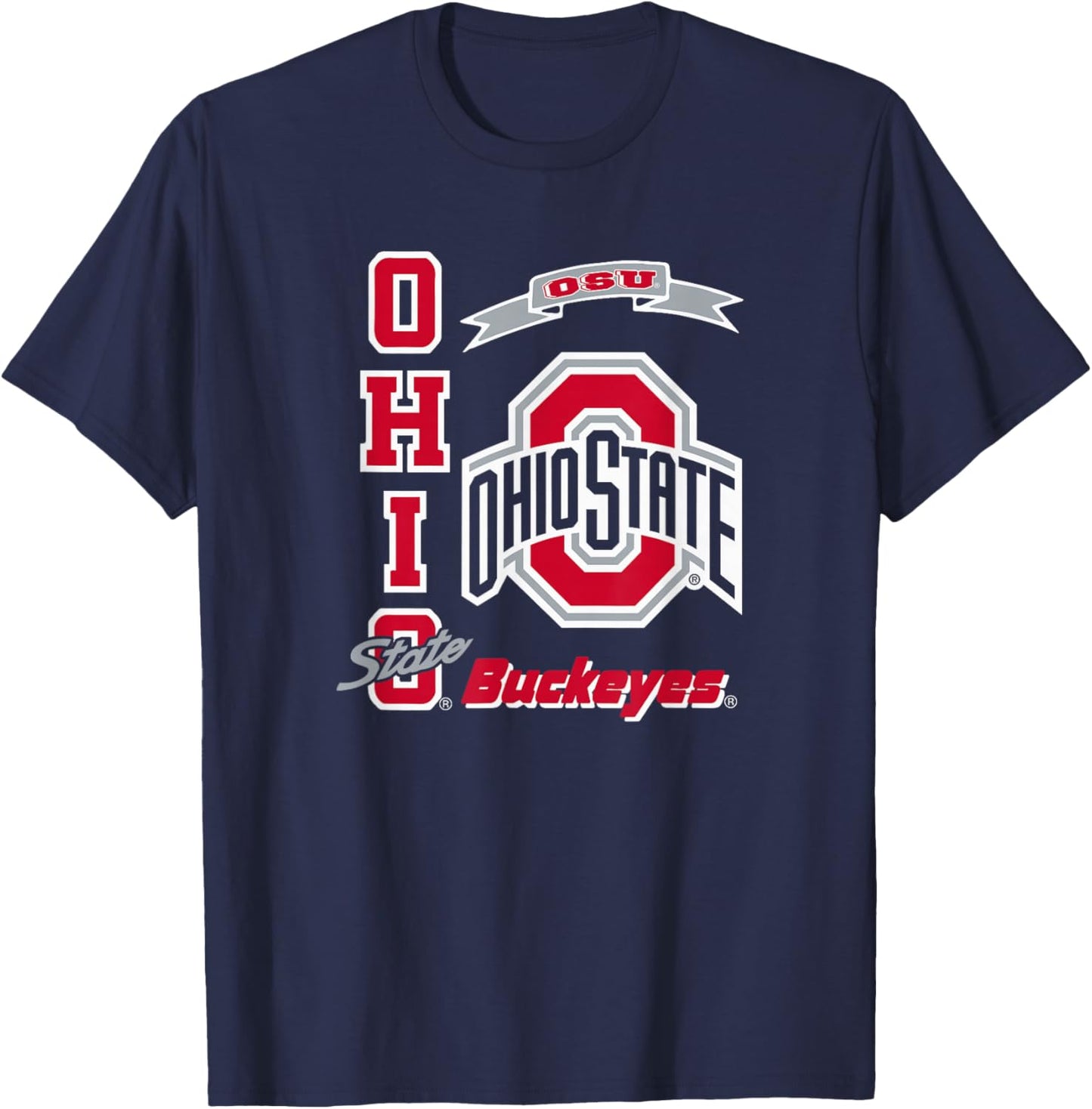 Ohio State Buckeyes Classic Black Officially Licensed T-Shirt - T-Shirt | Navy