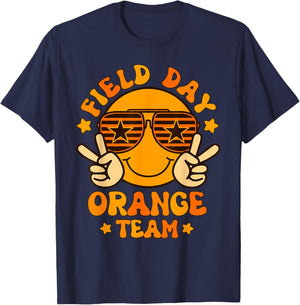 Field Day Orange Team Color Field Trip Team Game T-Shirt - T-Shirt | Navy