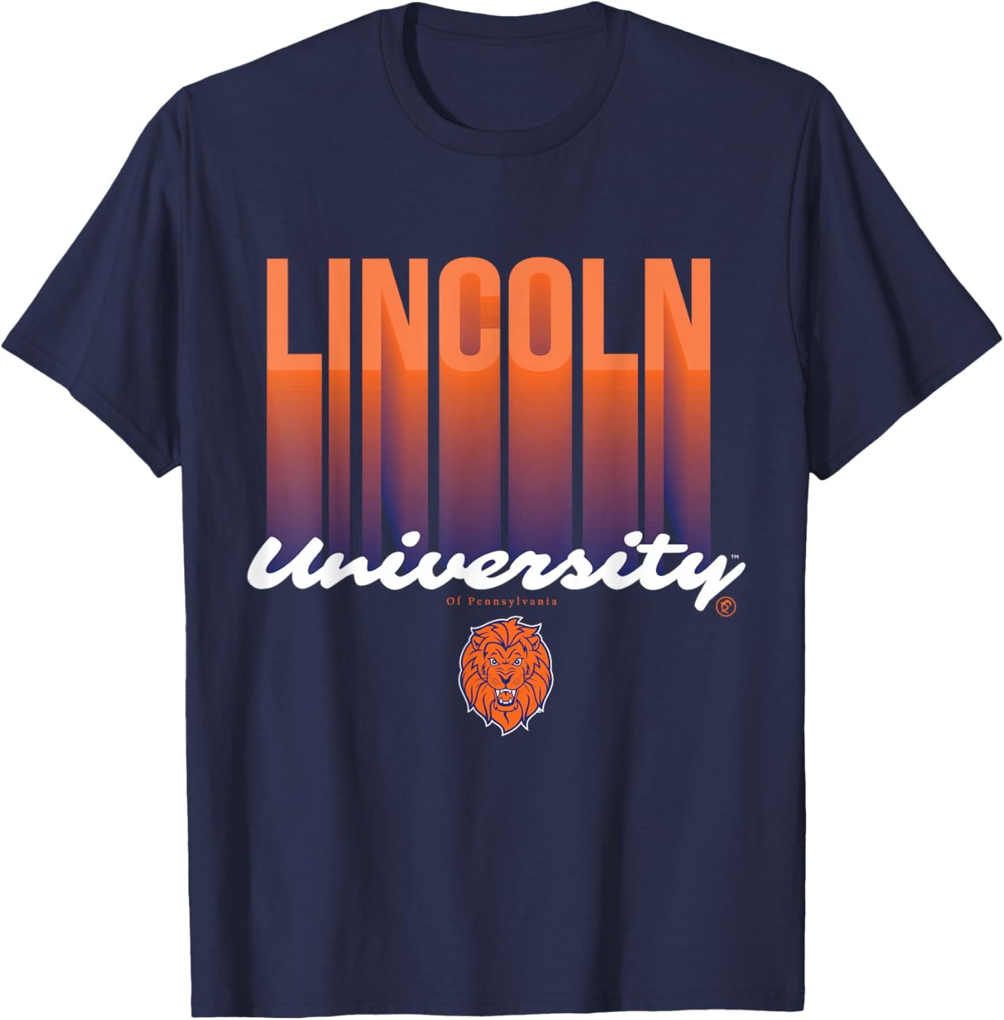 The Yard Essentials - Lincoln University PA - LU Fade HBCU T-Shirt - T-Shirt | Navy
