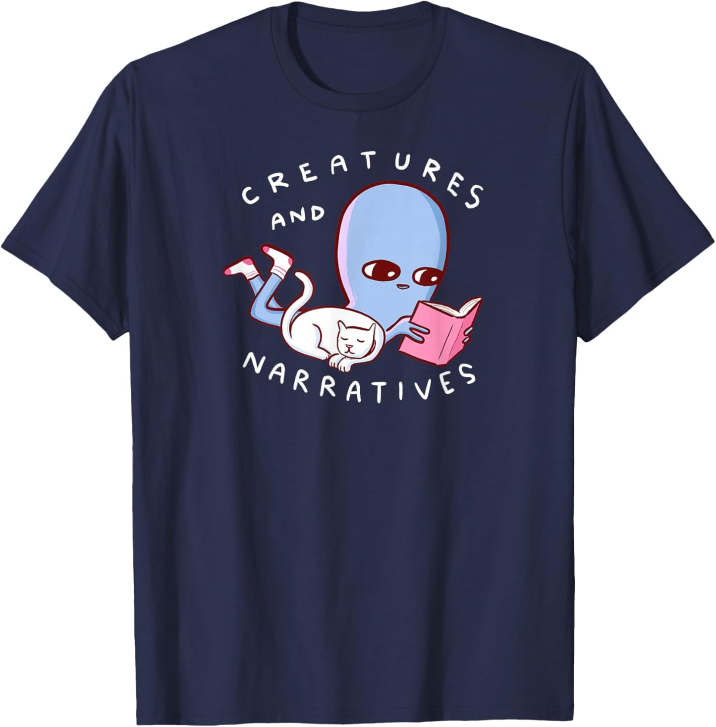 Threadless Nathan W. Pyle Small Comforts Graphic T-Shirt - T-Shirt | Navy