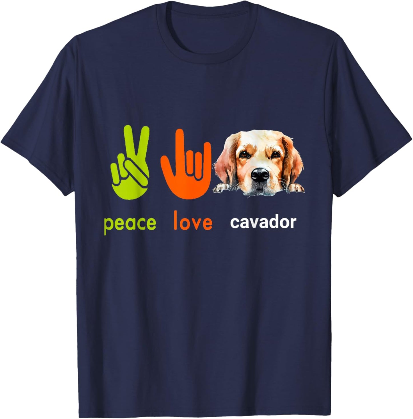 Peace Love Cavador Dog Funny My Dogs are My Cardio T-Shirt - T-Shirt | Navy