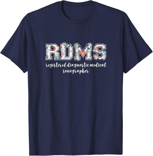 Vintage RDMS Registered Diagnostic Medical Sonographer T-Shirt - T-Shirt | Navy