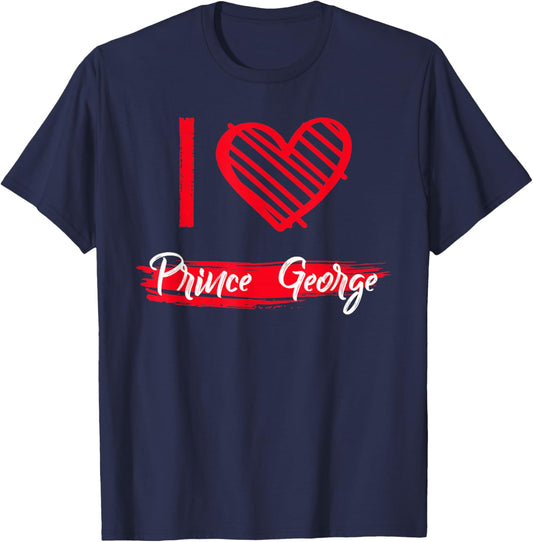 I Love Prince George County I Heart Prince George T-Shirt - T-Shirt | Navy