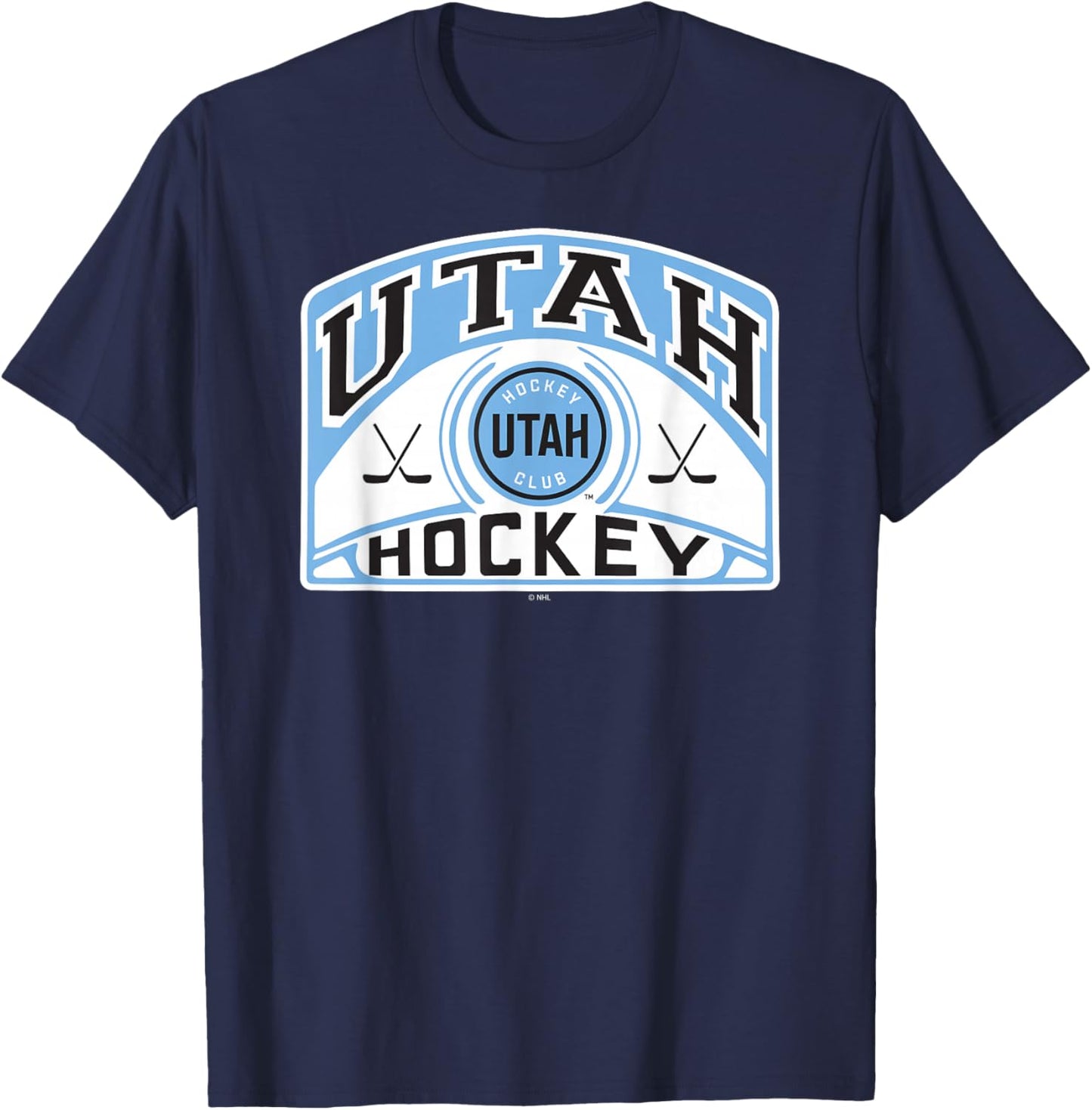 Utah Hockey Club Glide Dark Heather Officially Licensed T-Shirt - T-Shirt | Navy