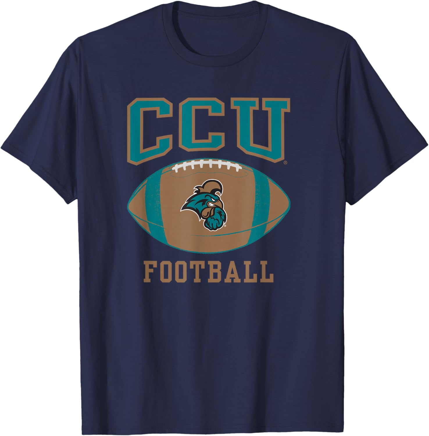 Coastal Carolina University CCU Football T-Shirt - T-Shirt | Navy