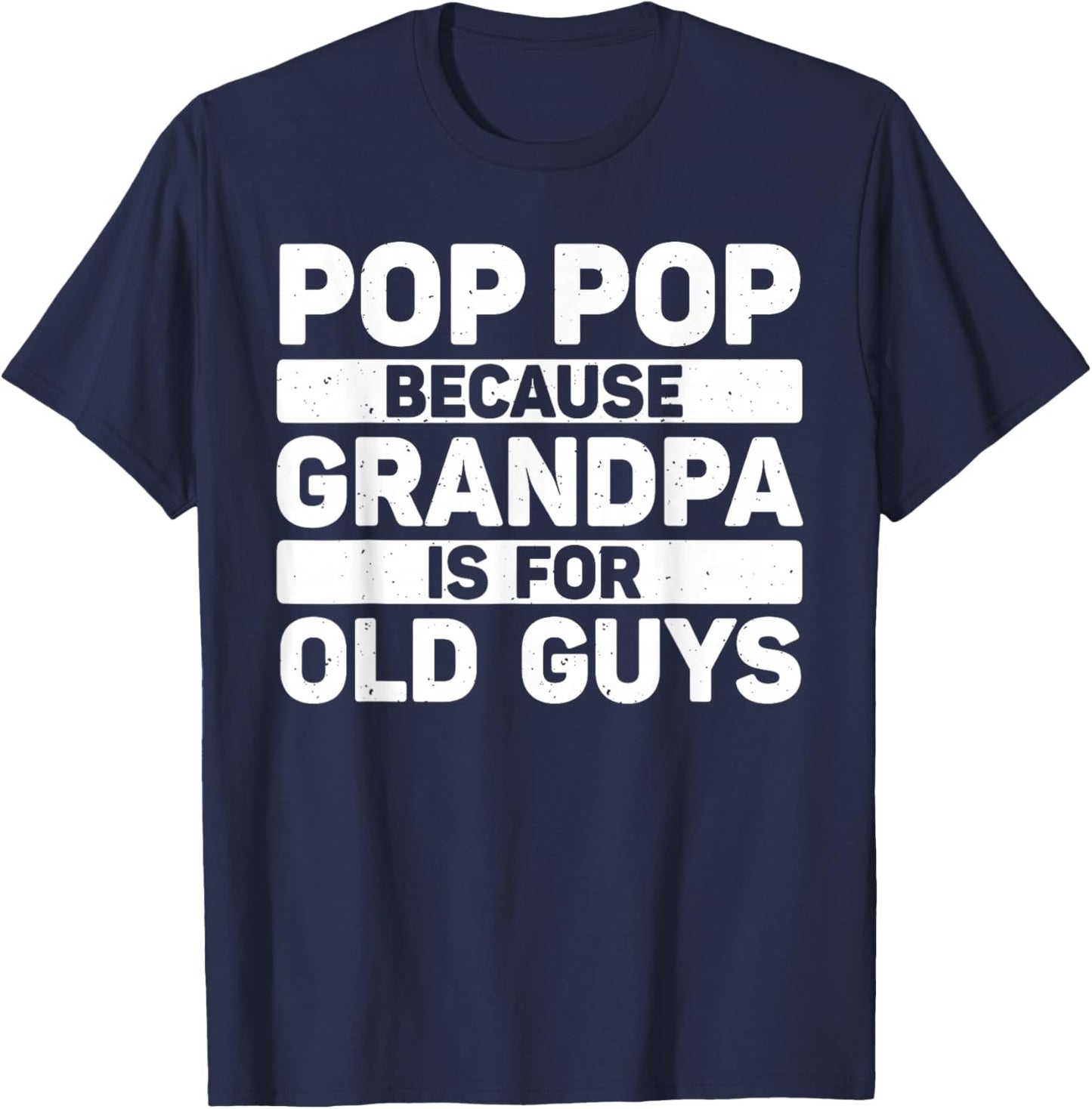 Pop Pop Art for Grandpa from Grandkids Father's Day Pop Pop T-Shirt - T-Shirt | Navy