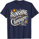 Sunshine And Champagne Funny Drinking T-Shirt - T-Shirt | Navy