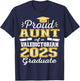 Proud Aunt of 2025 Valedictorian Graduate 25 T-Shirt - T-Shirt | Navy