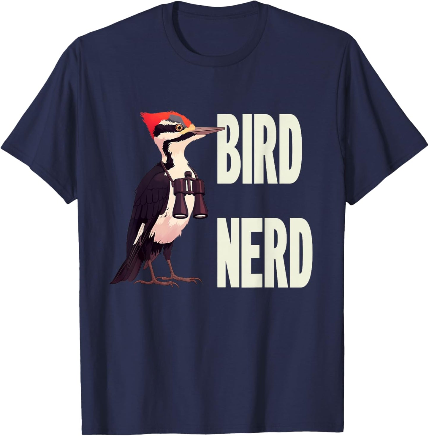 Funny Bird Nerd Bird Watching Graphic T-Shirt - T-Shirt | Navy