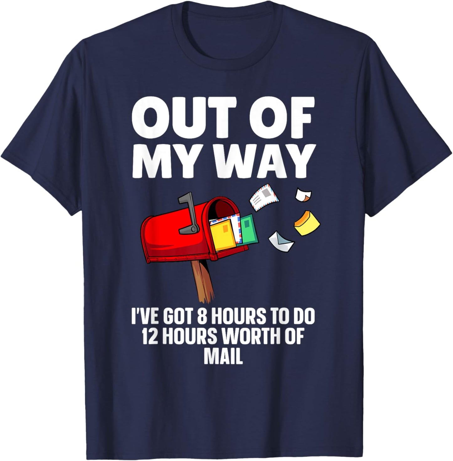 Funny Postal Worker Art Women Mail Man Mail Carrier T-Shirt - T-Shirt | Navy