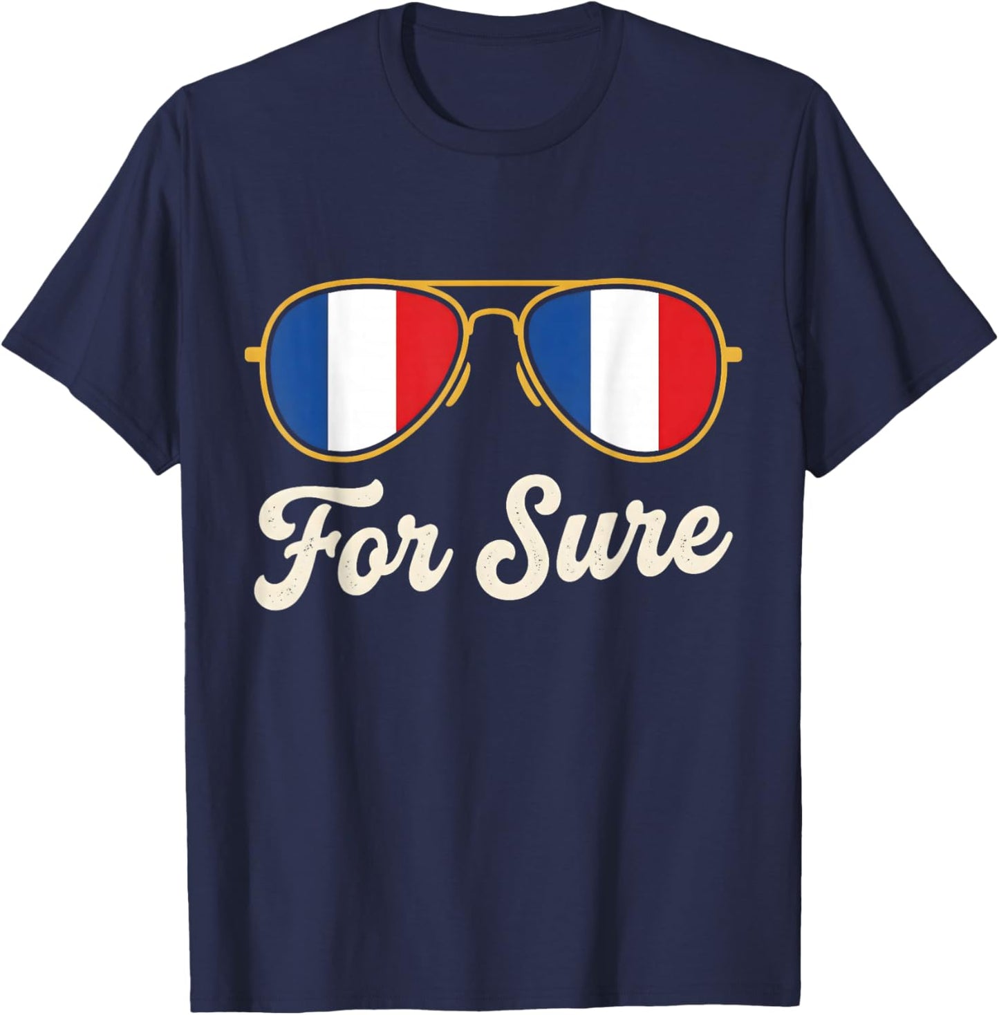 Humour Macron for Sure Meme Sunglasses T-Shirt - T-Shirt | Navy