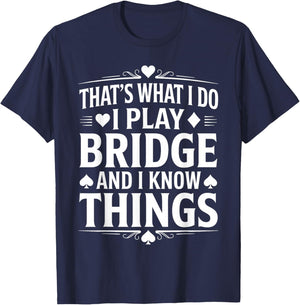 Bridge Art Women Bridge Player Card Game Bridge T-Shirt - T-Shirt | Navy