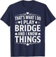 Bridge Art Women Bridge Player Card Game Bridge T-Shirt - T-Shirt | Navy