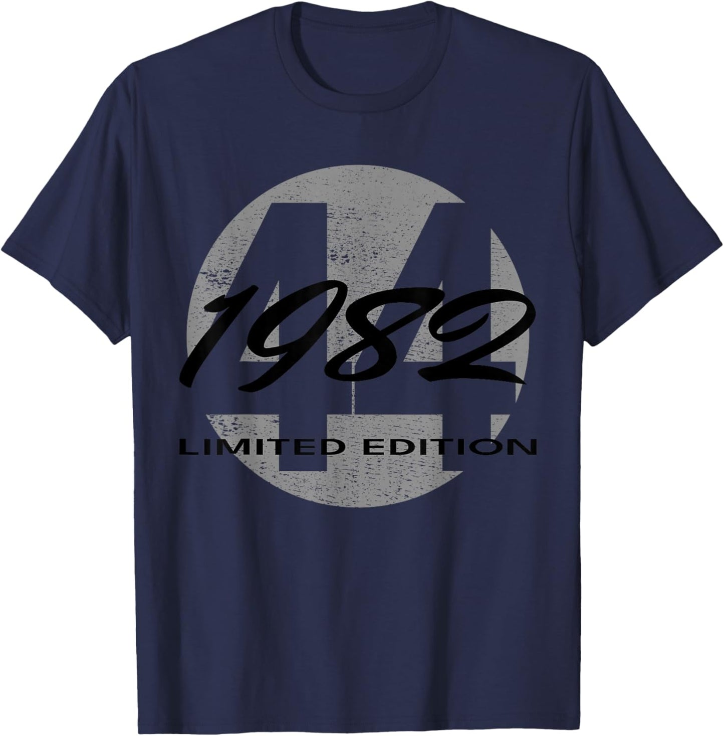 44th Birthday Man Woman 44 Years 1982 Funny Gift T-Shirt - T-Shirt | Navy
