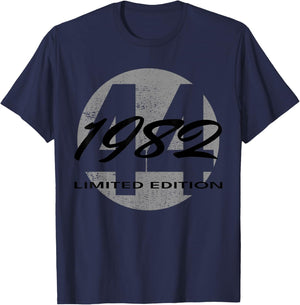 44th Birthday Man Woman 44 Years 1982 Funny Gift T-Shirt - T-Shirt | Navy