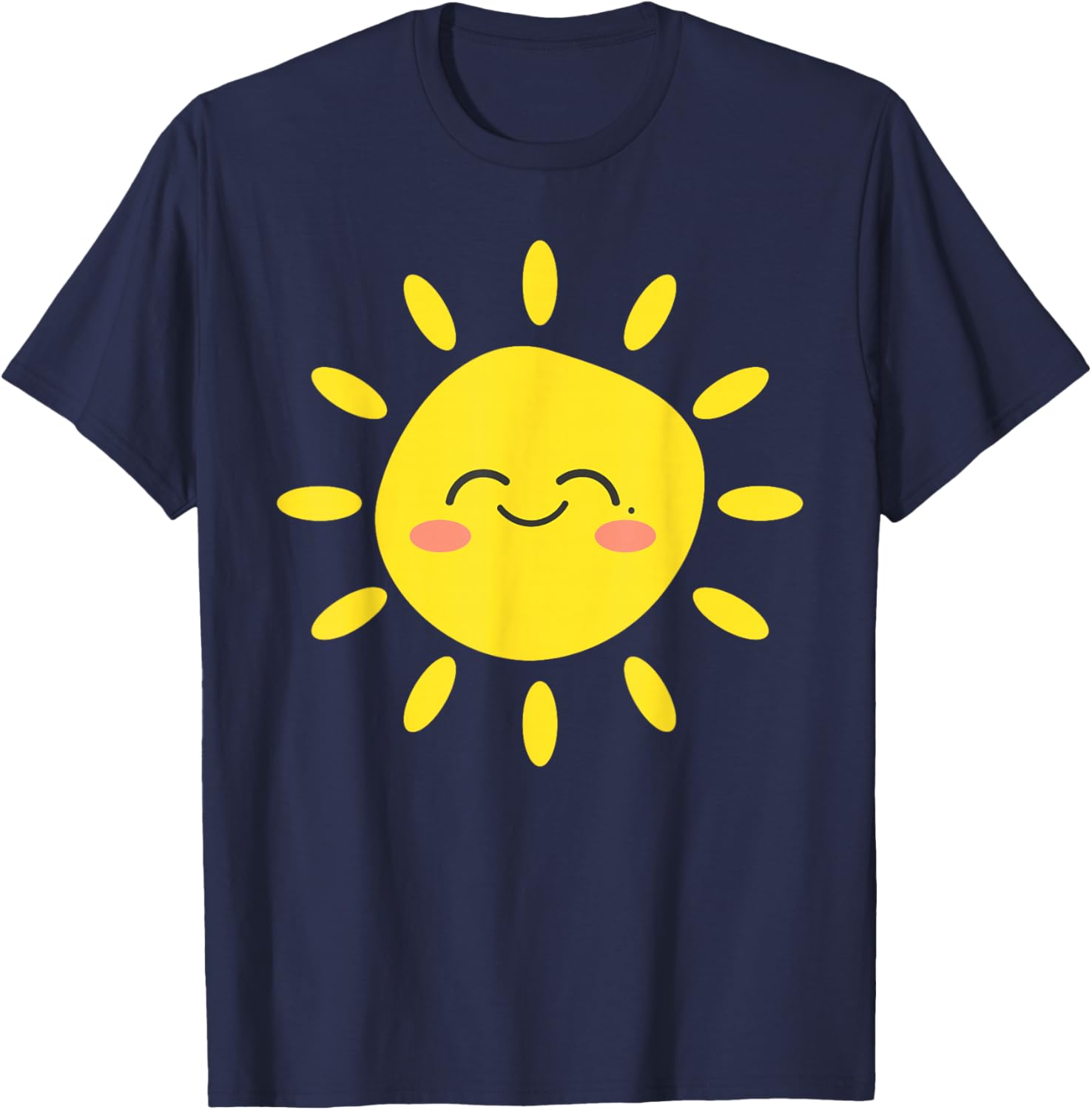 Sun Smiling Sunshine Cute Lovely Summer Love Vacation T-Shirt - T-Shirt | Navy