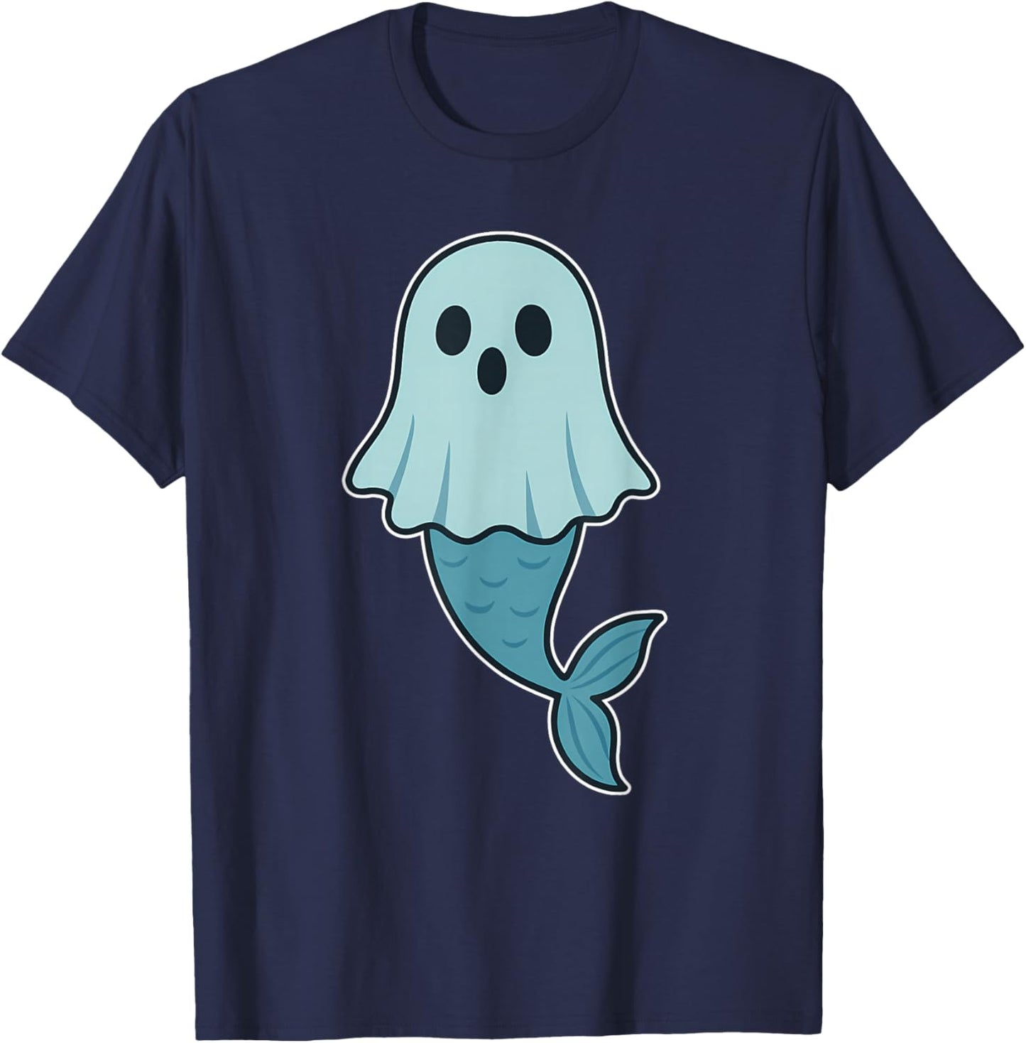 Mermaid Ghost T-Shirt - T-Shirt | Navy
