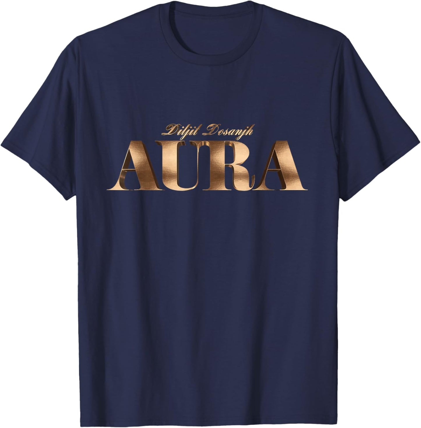 Aura Text | Diljit Dosanjh 2026 T-Shirt - T-Shirt | Navy