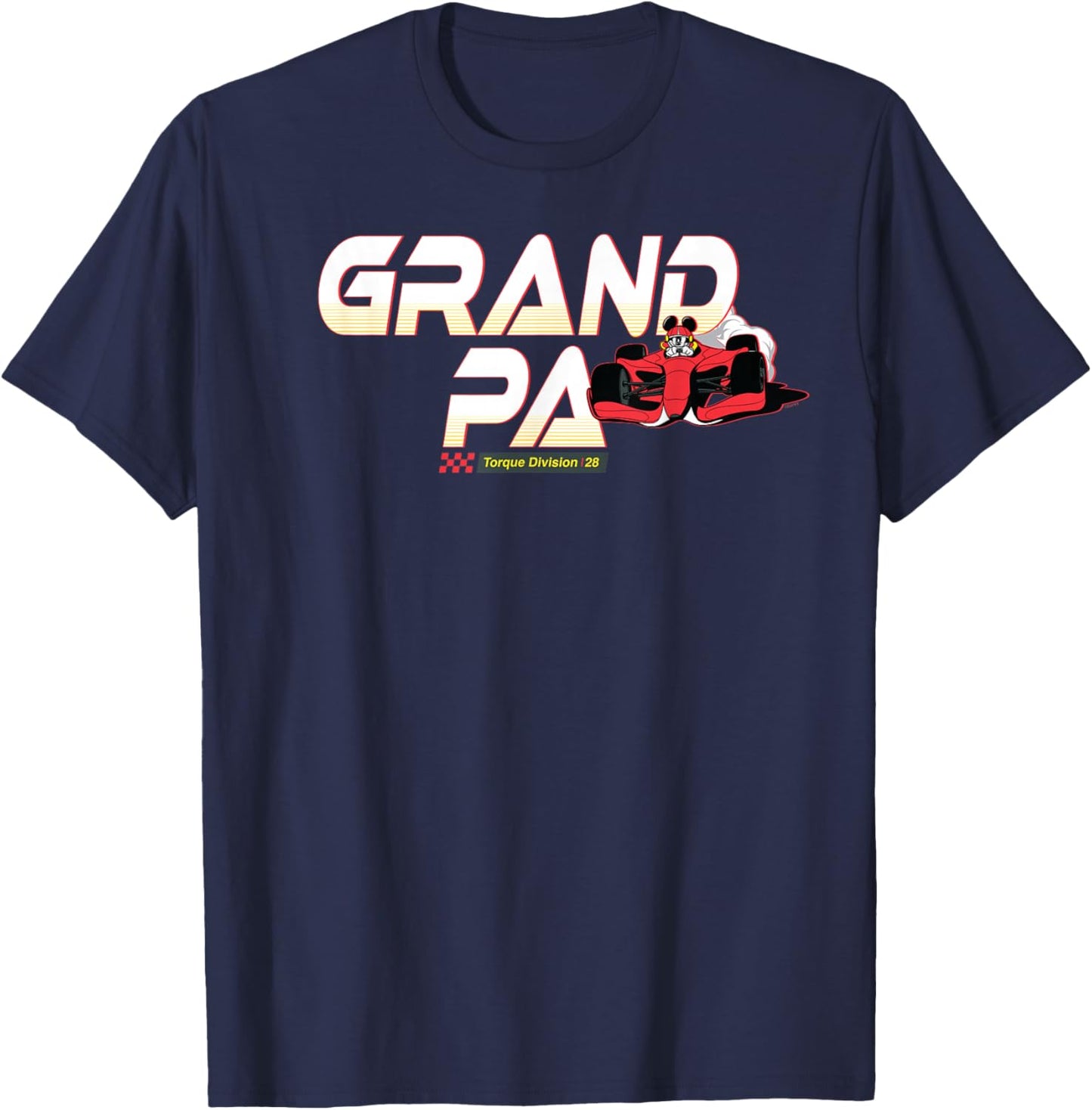 Disney Racing Grandpa Family Trip Race Car Vacation Matching T-Shirt - T-Shirt | Navy