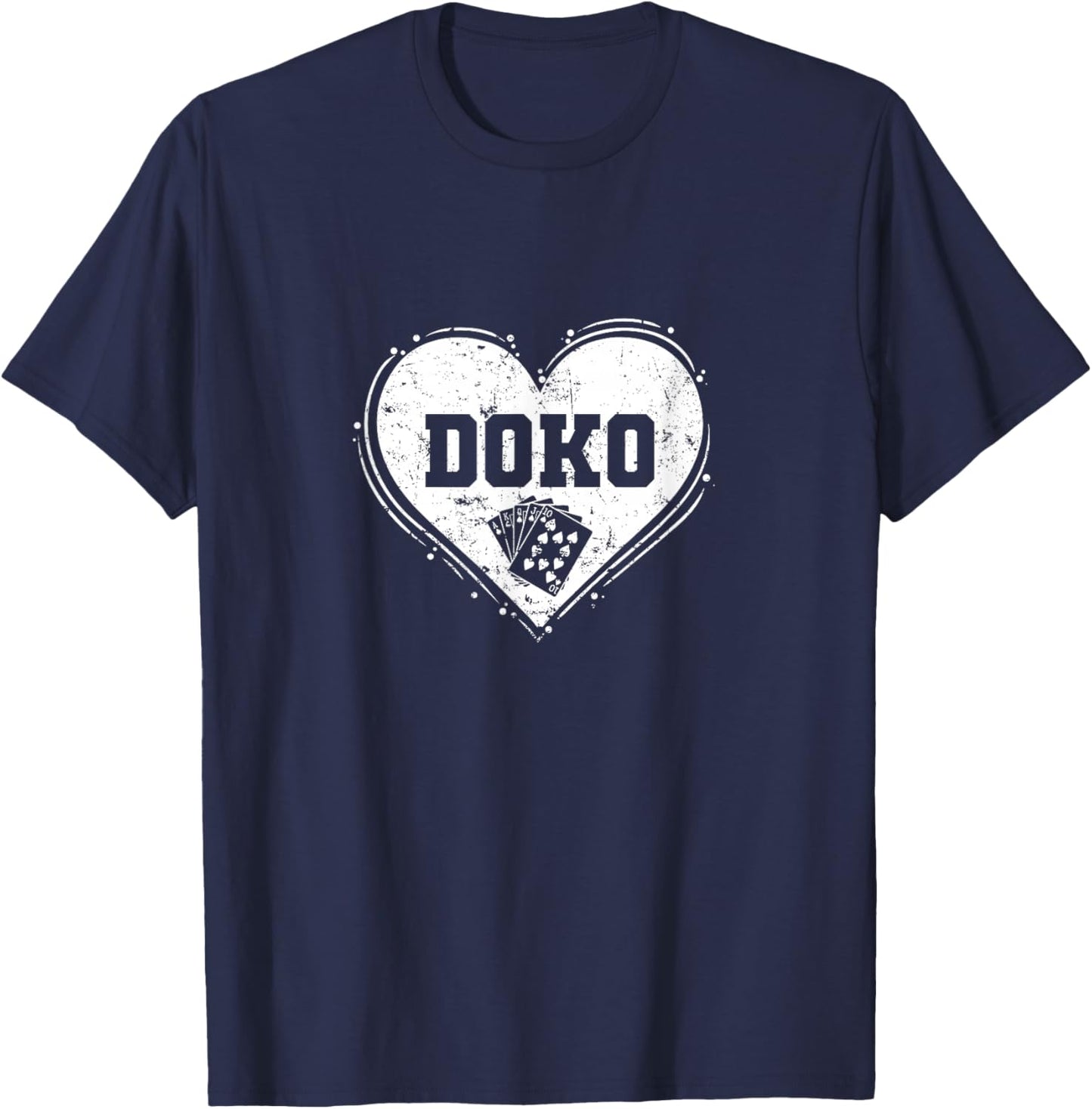 Doppelkopf Heart T-Shirt - T-Shirt | Navy
