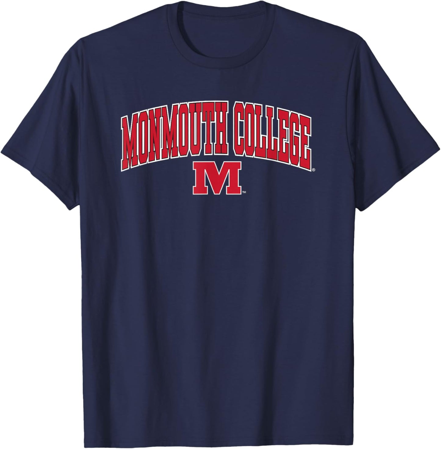 Monmouth College Fighting Scots Arch Over Black T-Shirt - T-Shirt | Navy