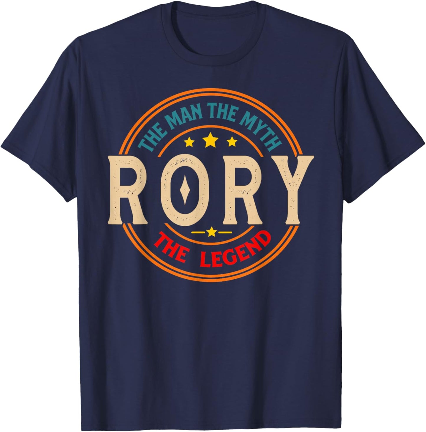 RORY The Man The Myth The Legend Vintage Personalized T-Shirt - T-Shirt | Navy
