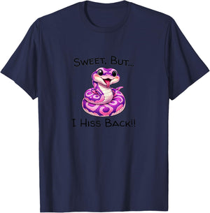 Just A Girl Who Loves Snakes Sweet But I Hiss Cute Reptile T-Shirt - T-Shirt | Navy