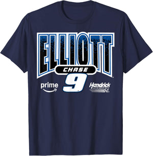 NASCAR - Chase Elliott #9 Prime - Hendrick Motorsports T-Shirt - T-Shirt | Navy