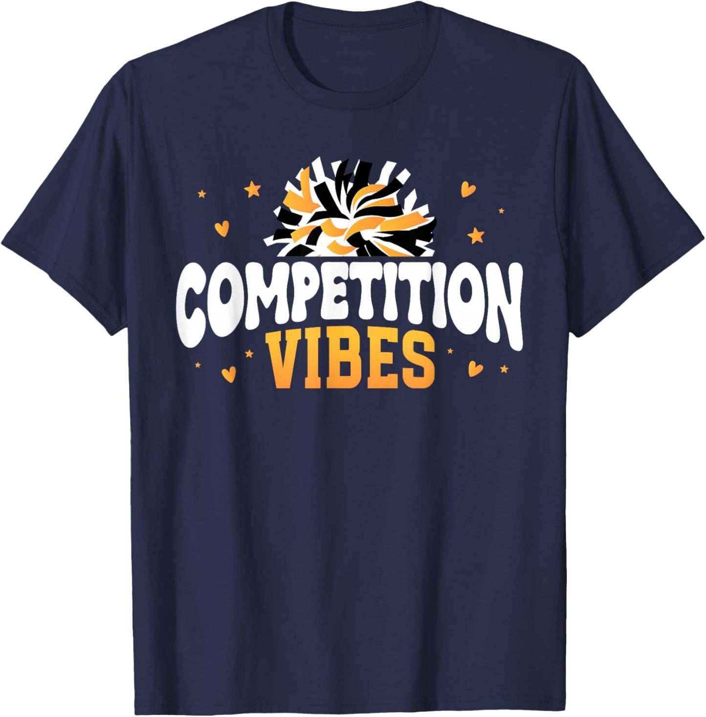 Competition Vibes Cheer Comp Day Cheerleader Competition Day T-Shirt - T-Shirt | Navy