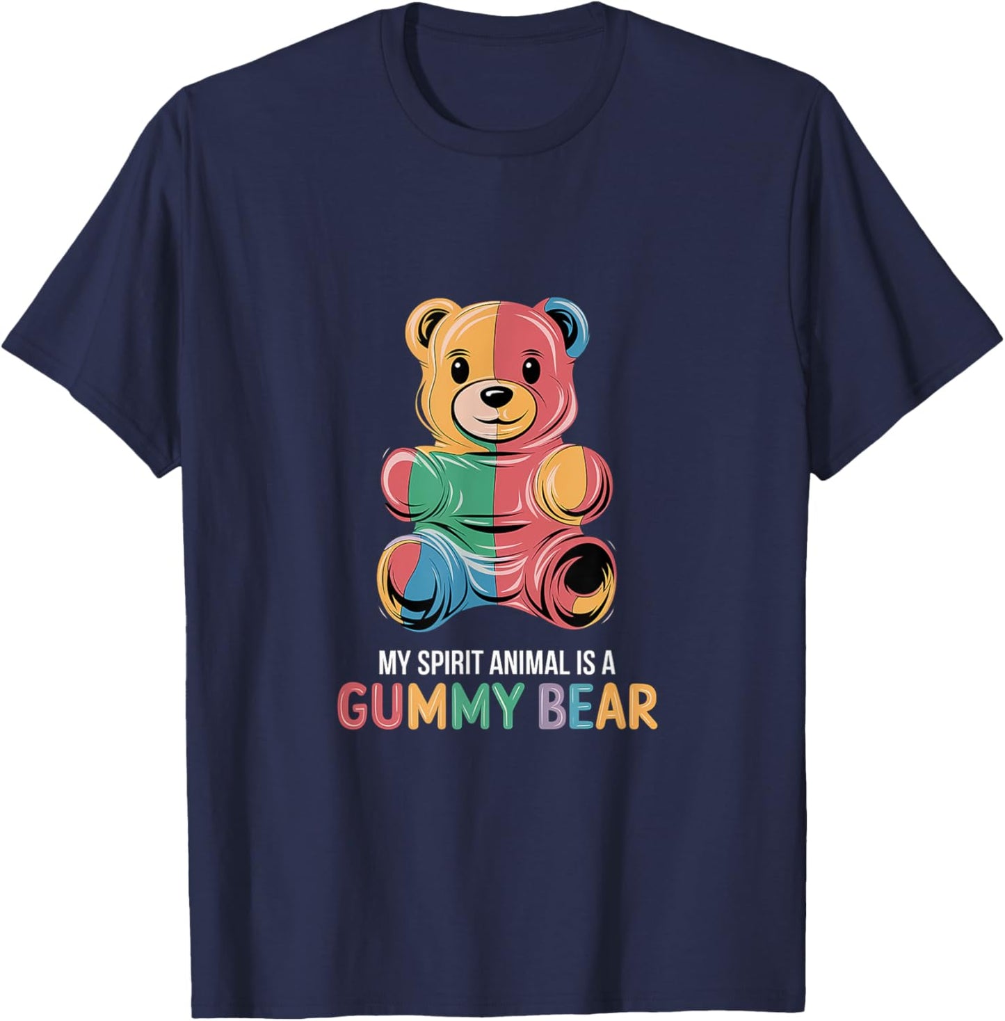 My Spirit Animal Is A Gummy Bear Candy Lover Kid T-Shirt - T-Shirt | Navy