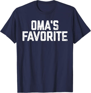 Funny Oma'ss Favorite Son Daughter I'm Oma's's Favorite T-Shirt - T-Shirt | Navy