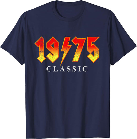 Vintage 1975 Classic Rock Legend 50 Year Old 50th Birthday T-Shirt - T-Shirt | Navy
