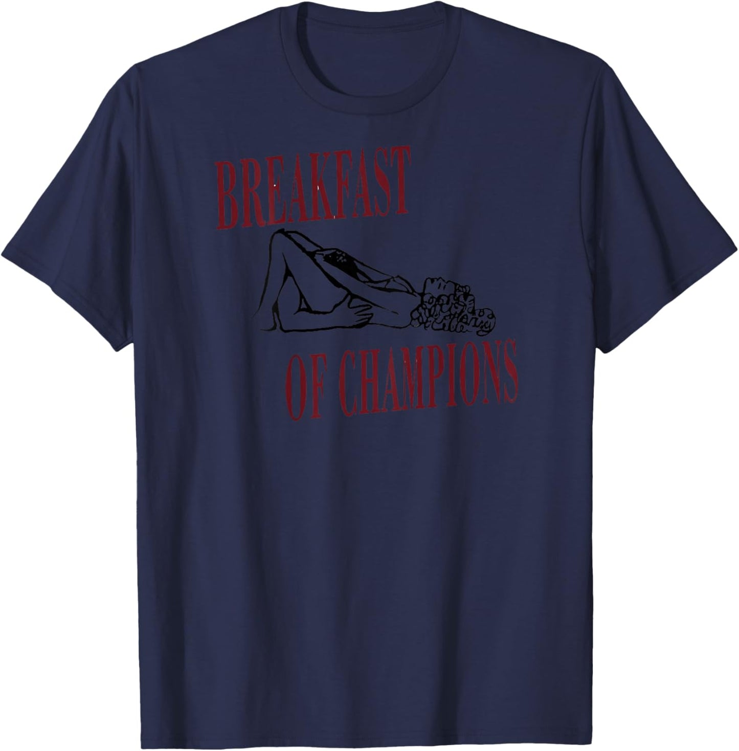 Breakfast of Champions drôle Inscription rétro Homme fête T-Shirt - T-Shirt | Navy