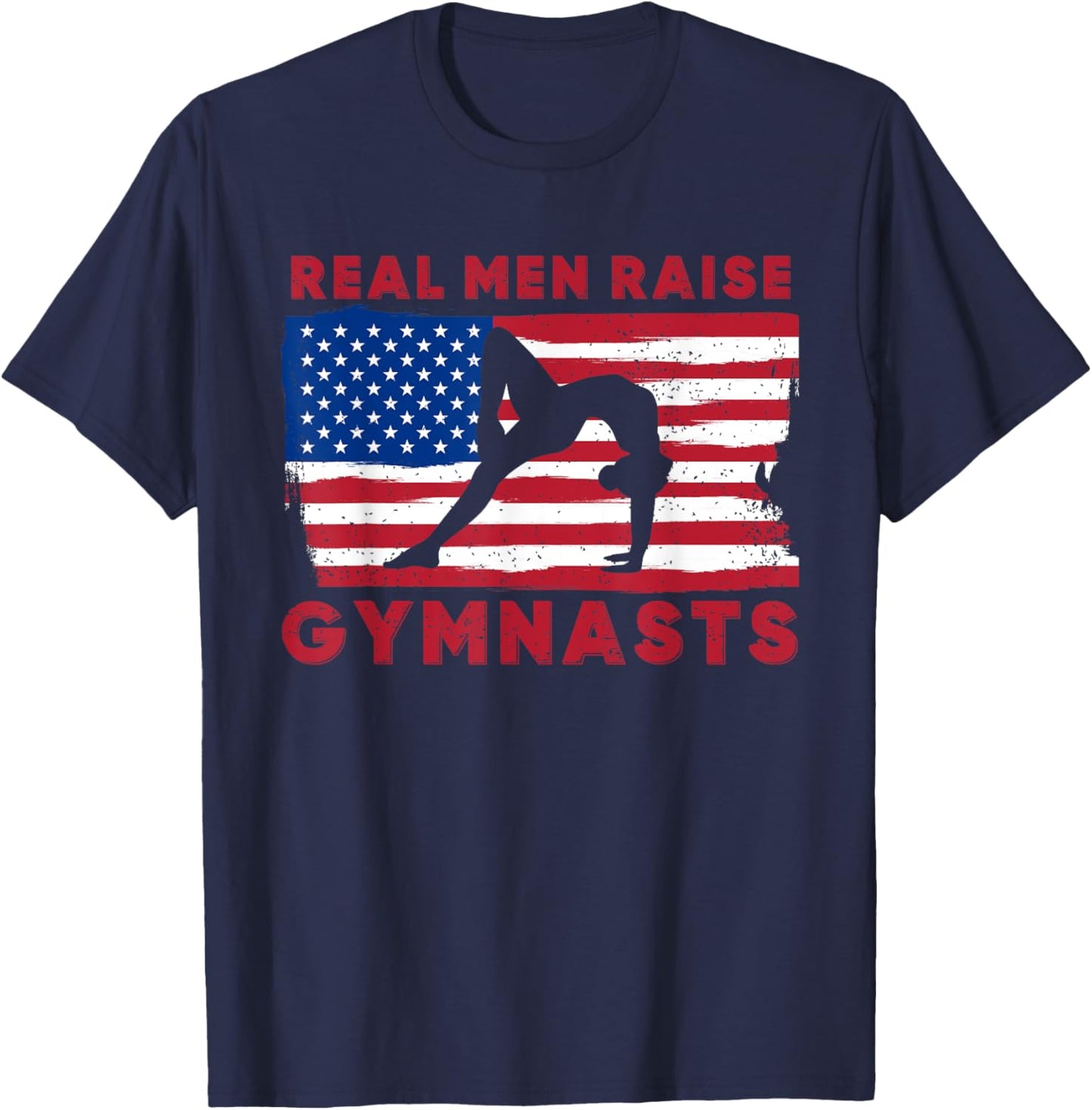 Gymnastics Fathers Day Gymnast Dad T-Shirt - T-Shirt | Navy